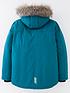  image of v-by-very-boys-faux-fur-hooded-parkanbsp--teal