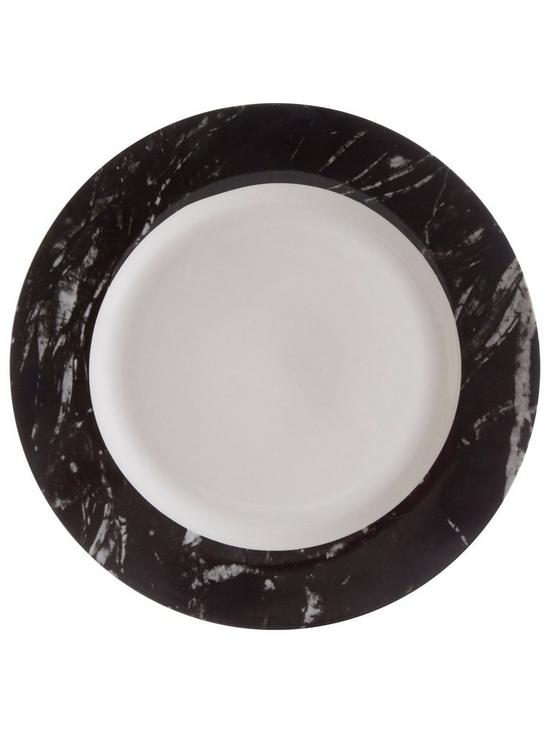 stillFront image of premier-housewares-16-piece-black-amp-white-marble-dinner-set