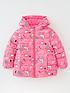  image of everyday-girlsnbspfully-fleece-lined-padded-shower-resistantnbspcoat-pink