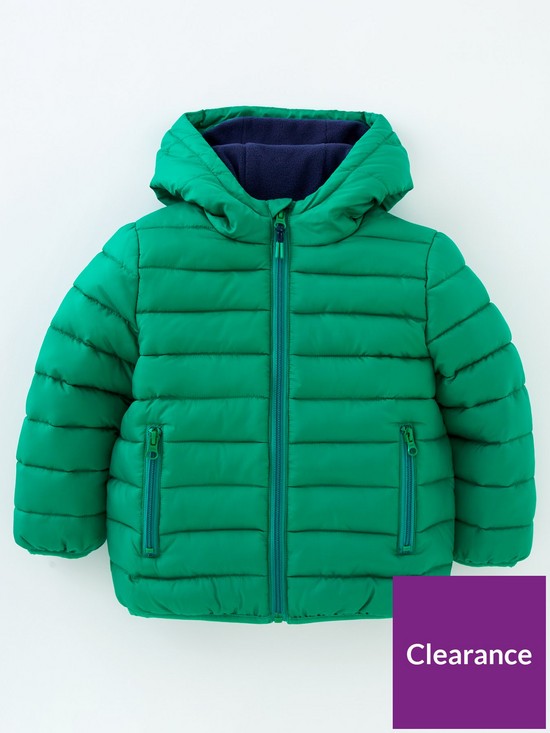 front image of everyday-boys-green-padded-coat