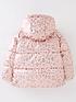  image of mini-v-by-very-girls-foil-animal-print-half-faux-fur-lined-padded-jacket-pink