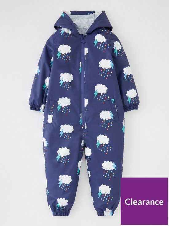 front image of mini-v-by-very-boys-waterproofnbsppuddlesuit-navy