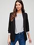  image of pieces-prelaxed-ruched-sleeve-blazer-ndash-blacknbspp