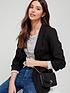  image of pieces-prelaxed-ruched-sleeve-blazer-ndash-blacknbspp