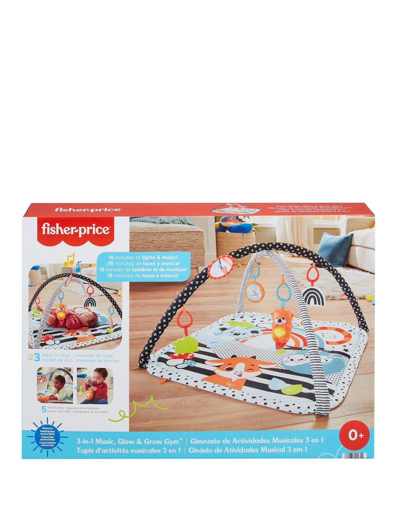 Image 2 of 8 of Fisher-Price 3-in-1 Music, Glow &amp; Grow Baby&nbsp;Gym Play Mat