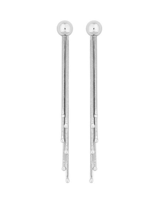 front image of simply-silver-simply-silver-sterling-silver-925-tassel-drop-earrings