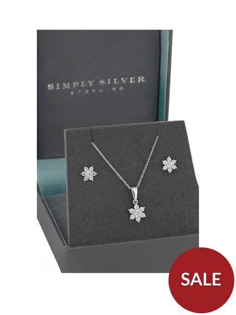 simply-silver-gift-boxed-sterling-silver-925-flower-jewellery-set