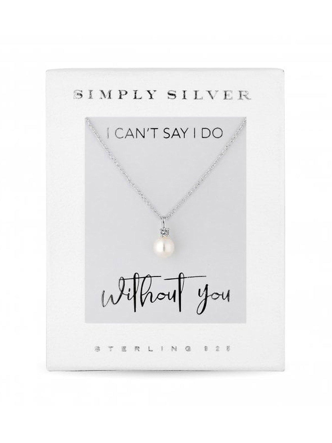  image of simply-silver-gift-boxed-sterling-silver-925-with-freshwater-pearl-necklace