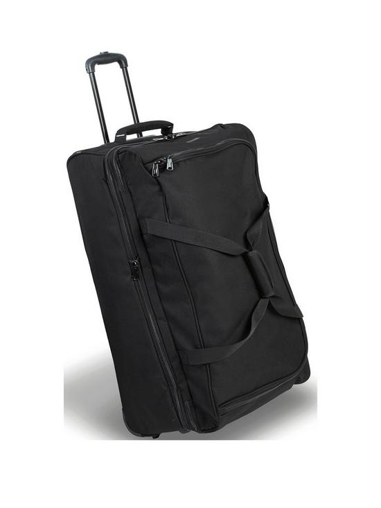 front image of rock-luggage-rock-medium-expandable-wheel-bag-black
