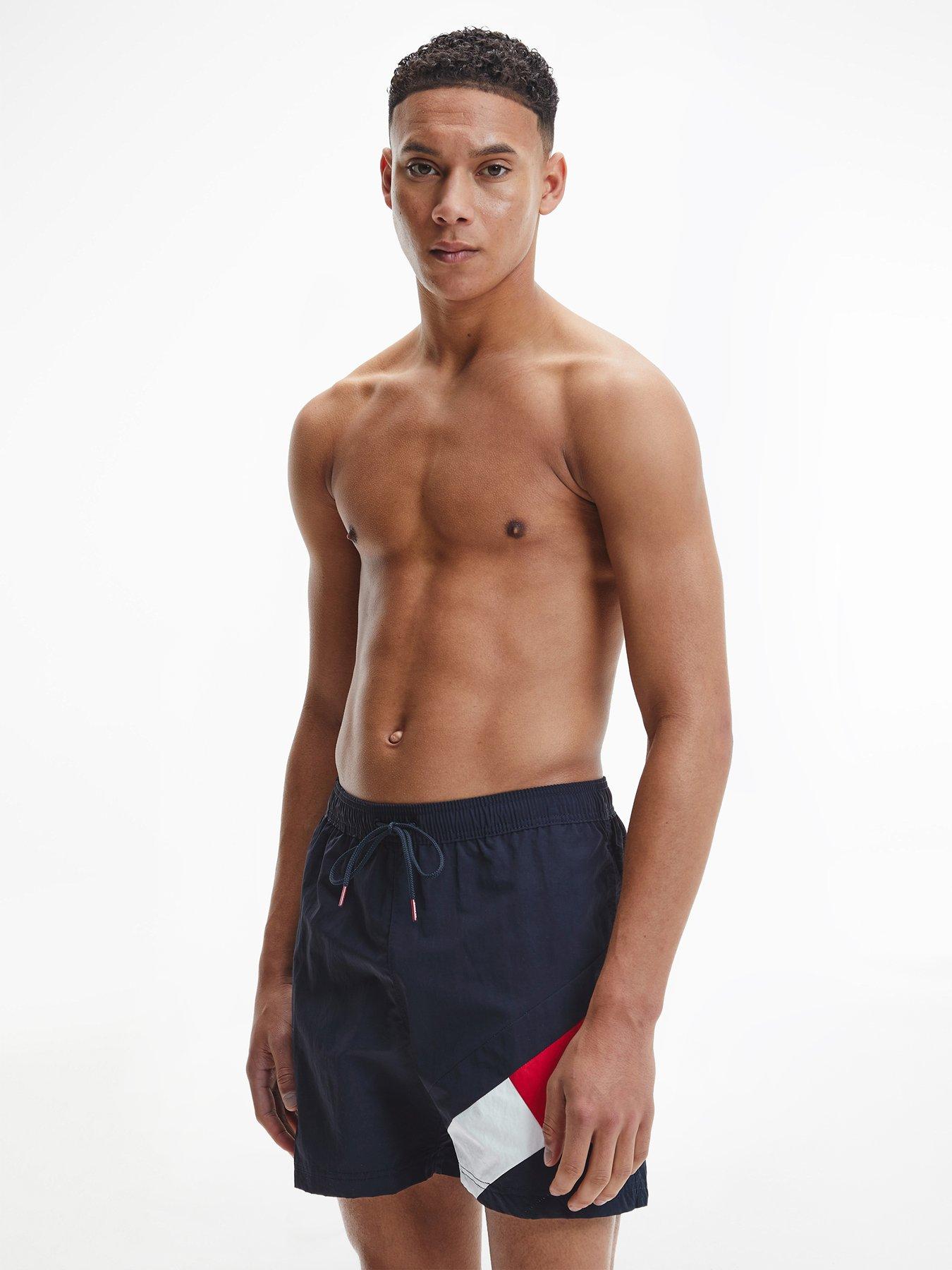 tommy-hilfiger-solid-flag-swim-shorts-navy