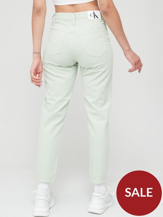stillFront image of calvin-klein-jeans-mom-jean--green
