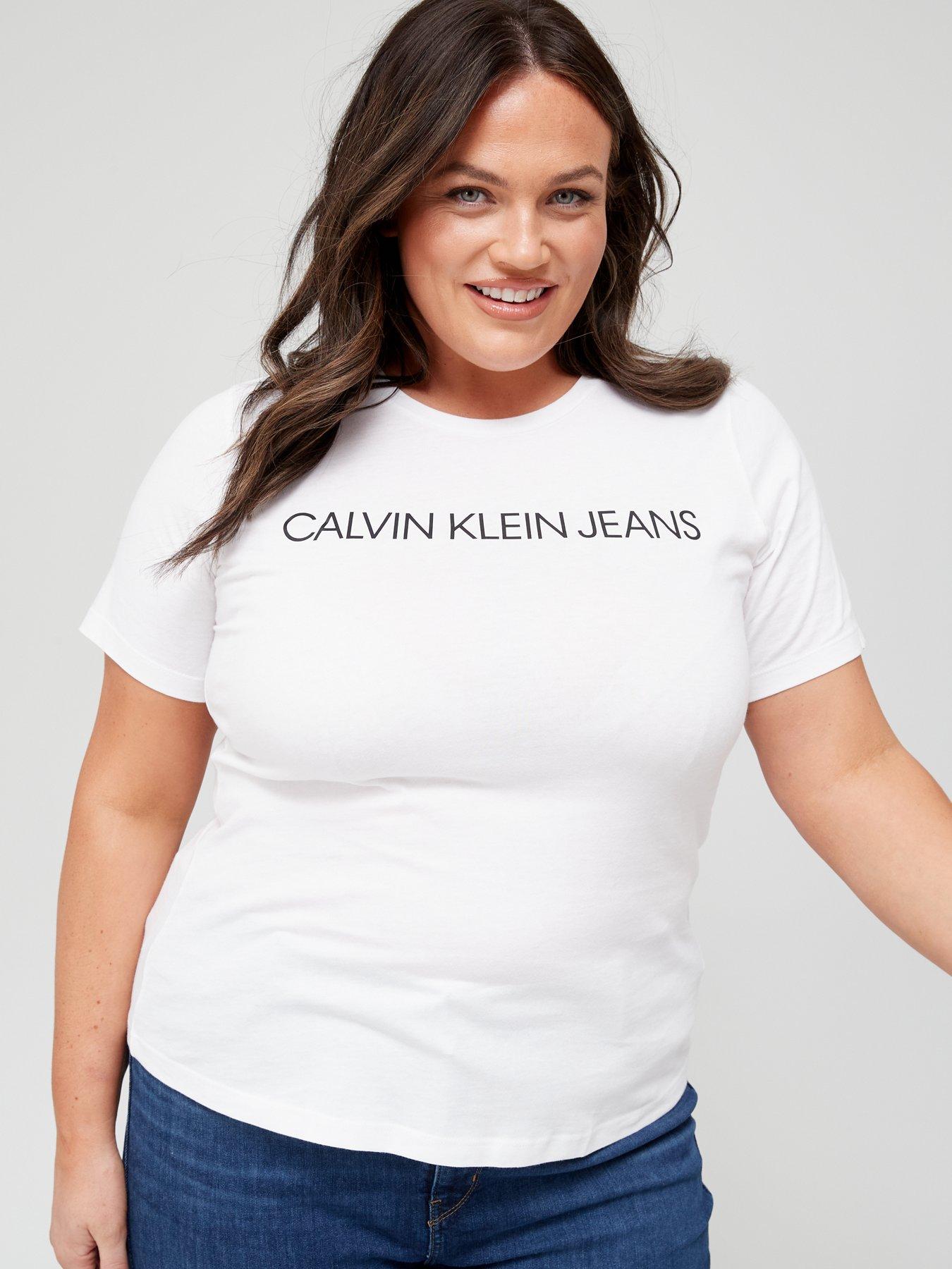 Calvin Klein Jeans Plus Core Institutional T-Shirt - White 