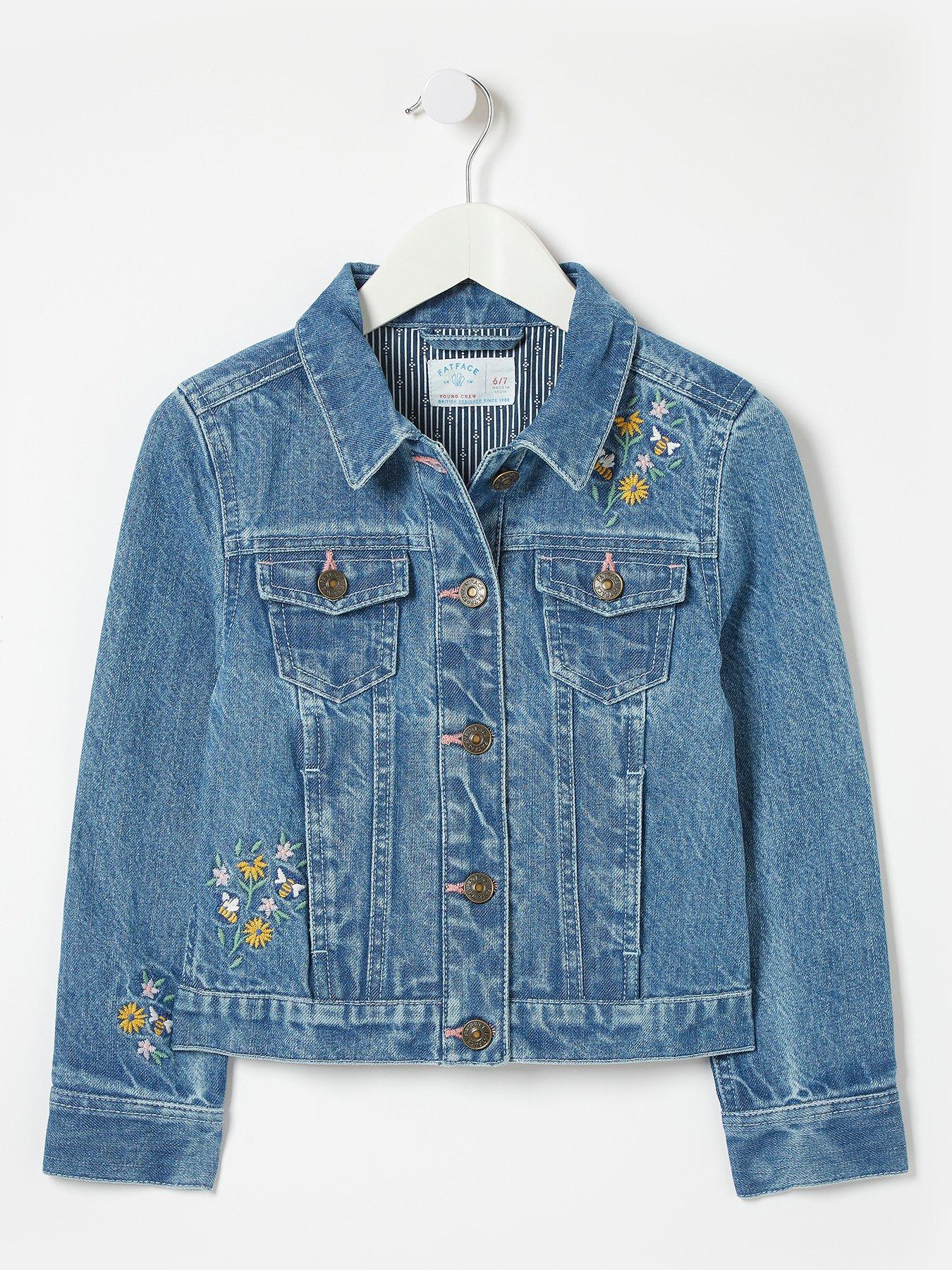 FatFace Girls Embroidered Denim Jacket 