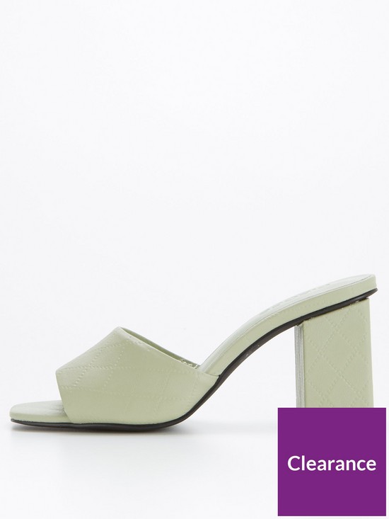 front image of pieces-pclouisa-heeled-sandal-green