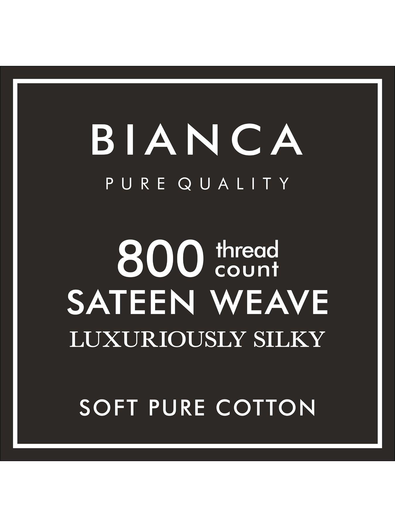  image of bianca-luxury-800-thread-100-cotton-sateen-fitted-sheet-white