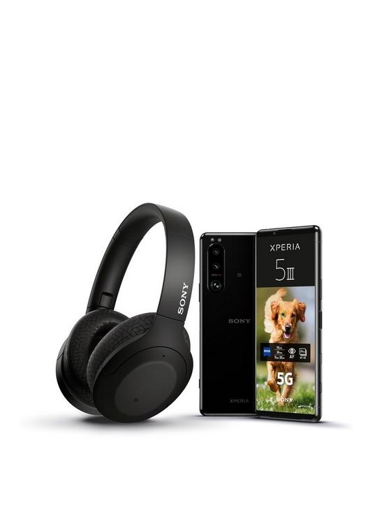 front image of sony-xperia-5iii-5g-128gb-blacknbspwith-sonynbspwh-h910n-noise-cancelling-headphones