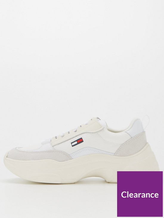 front image of tommy-jeans-lightweight-shoe-white