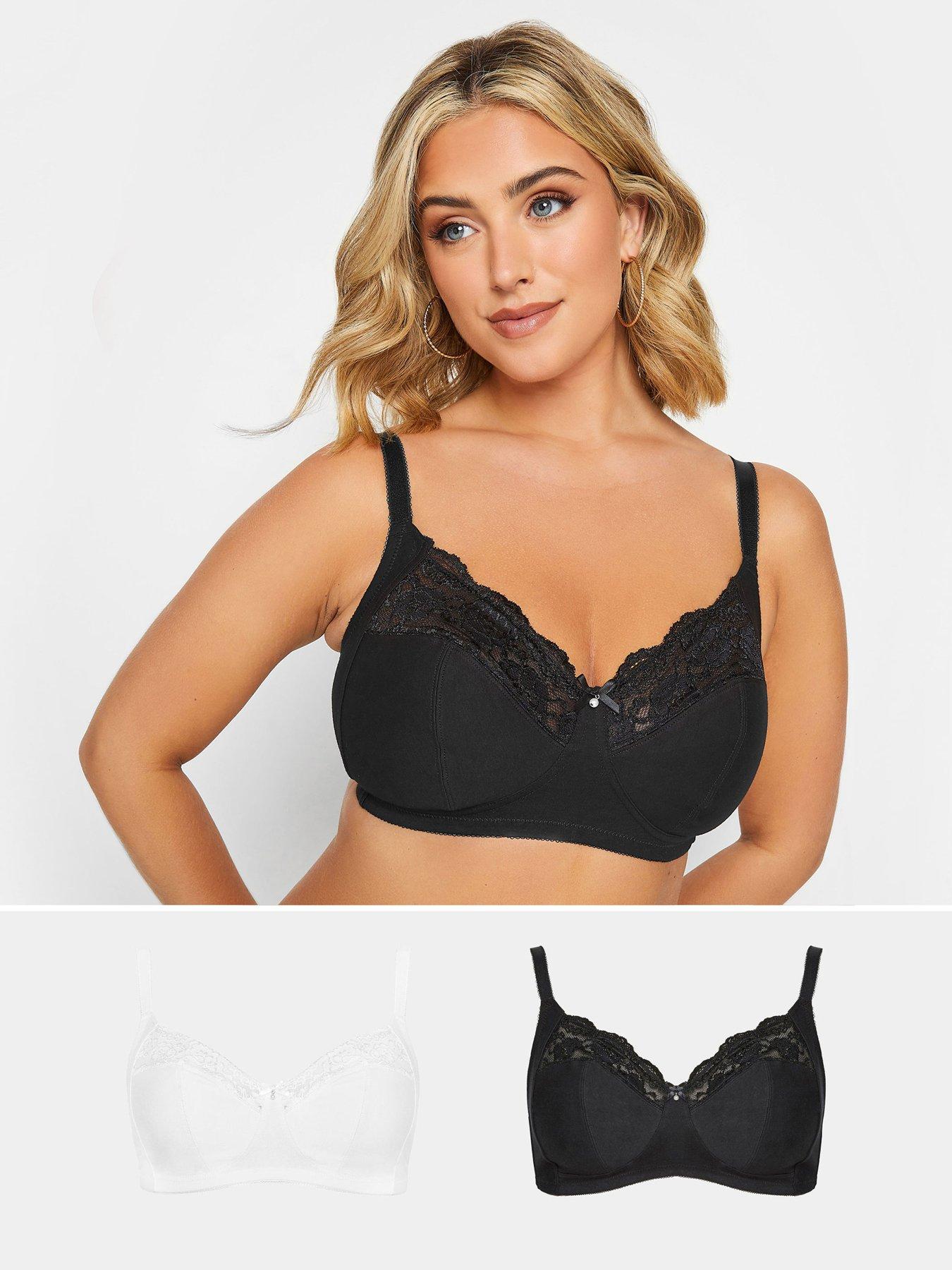 2 Pack Non Wire Lace Trim Bra