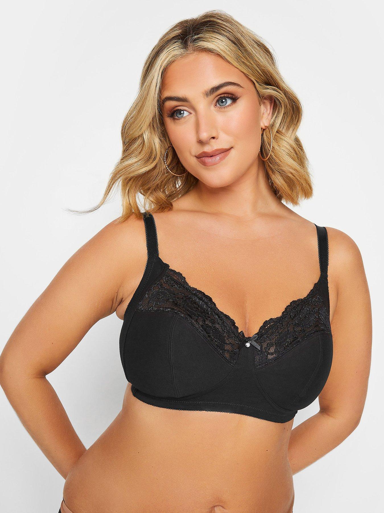 Buy OOLA LINGERIE Lace & Logo Non Padded Underwired Bra 44F