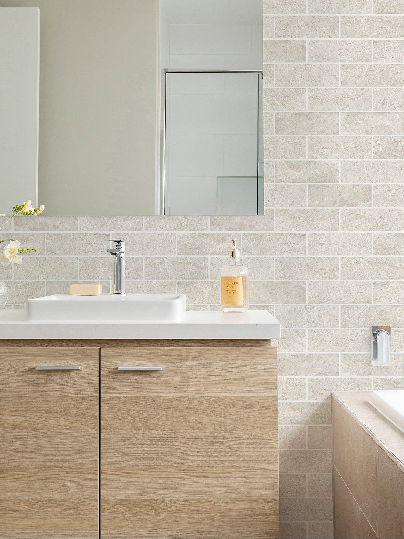Contour Natural Tile Kitchen & Bathroom Wallpaper