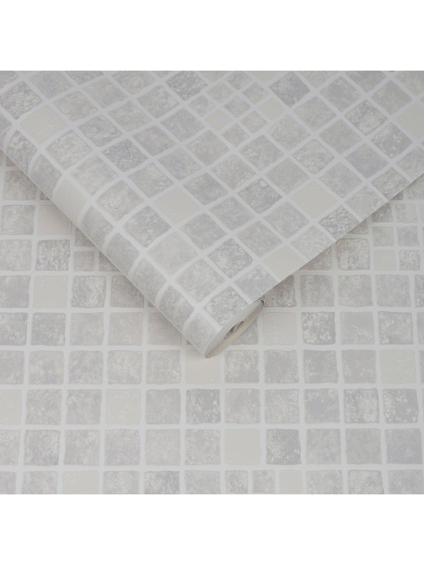 Image 2 of 3 of Contour Earthen Mid Grey Kitchen &amp; Bathroom Wallpaper