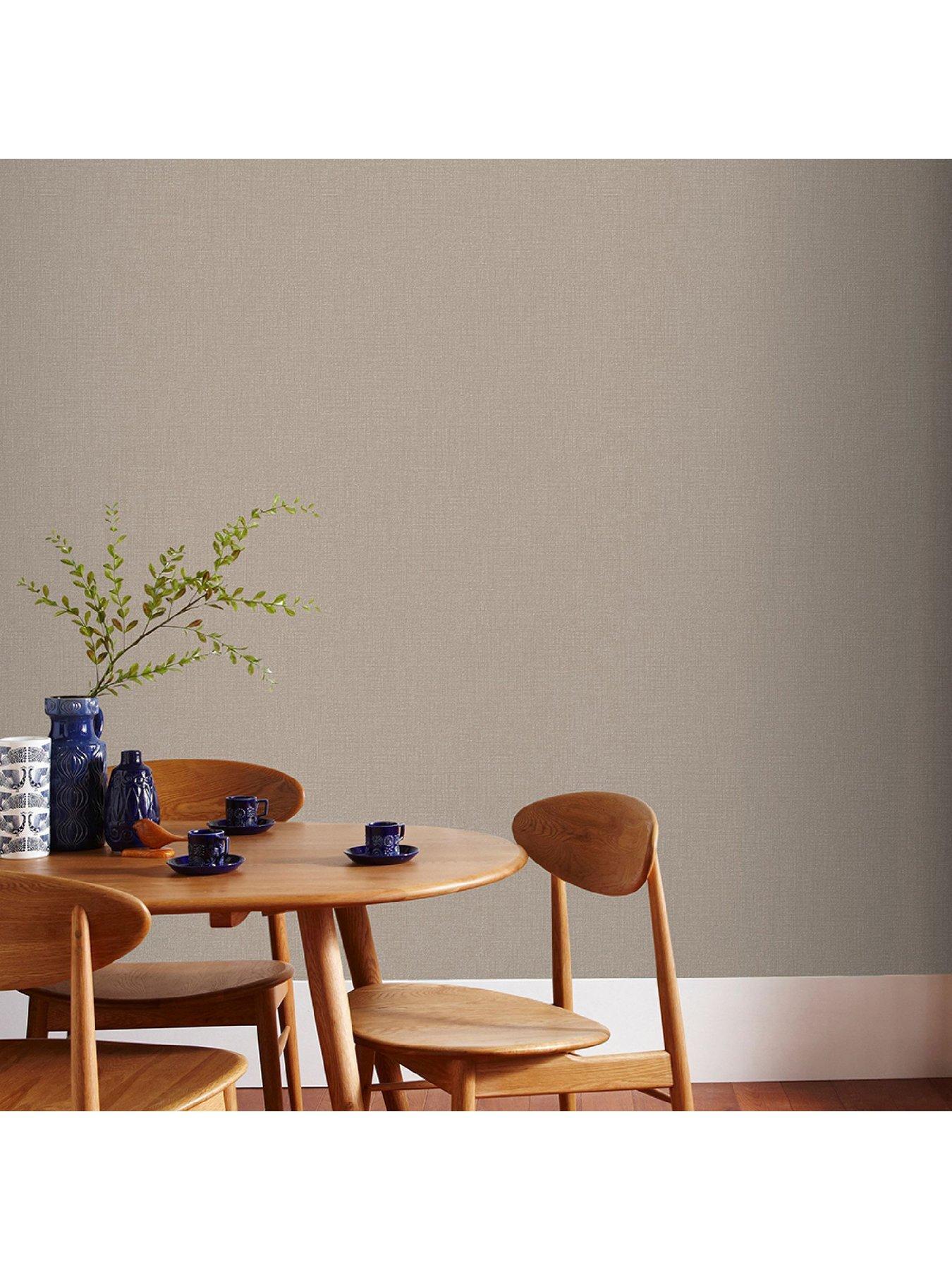 undefined Chenille Beige/Gold Wallpaper