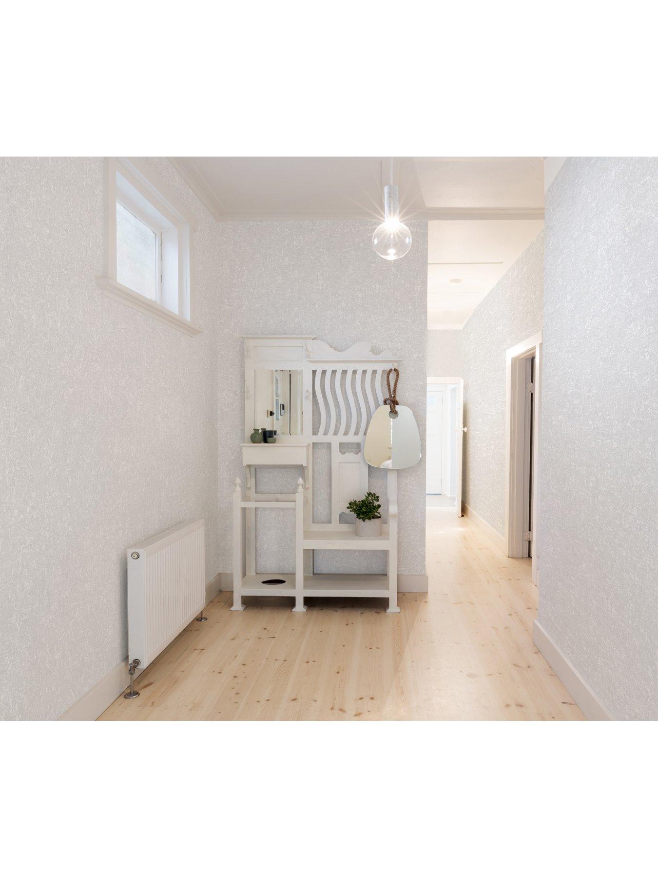 undefined Hessian White Paintable Wallpaper