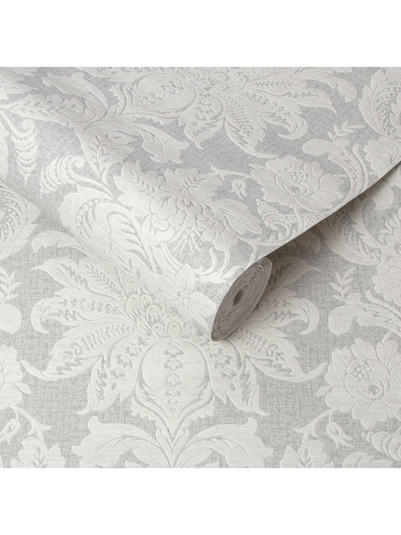 Superfresco Easy Damask Grey Wallpaper