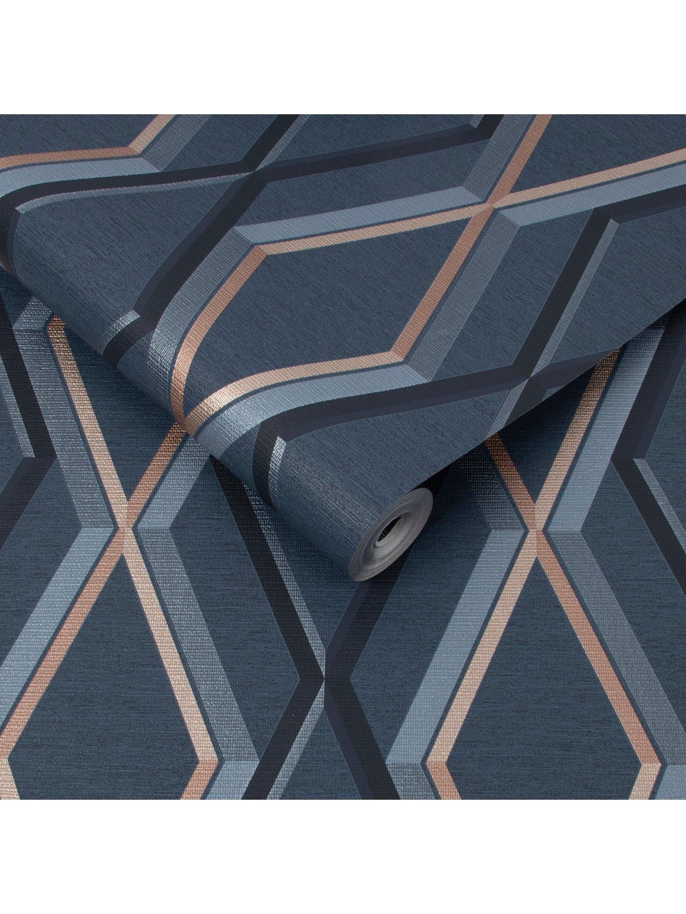 Superfresco Easy Prestige Geo Navy Wallpaper