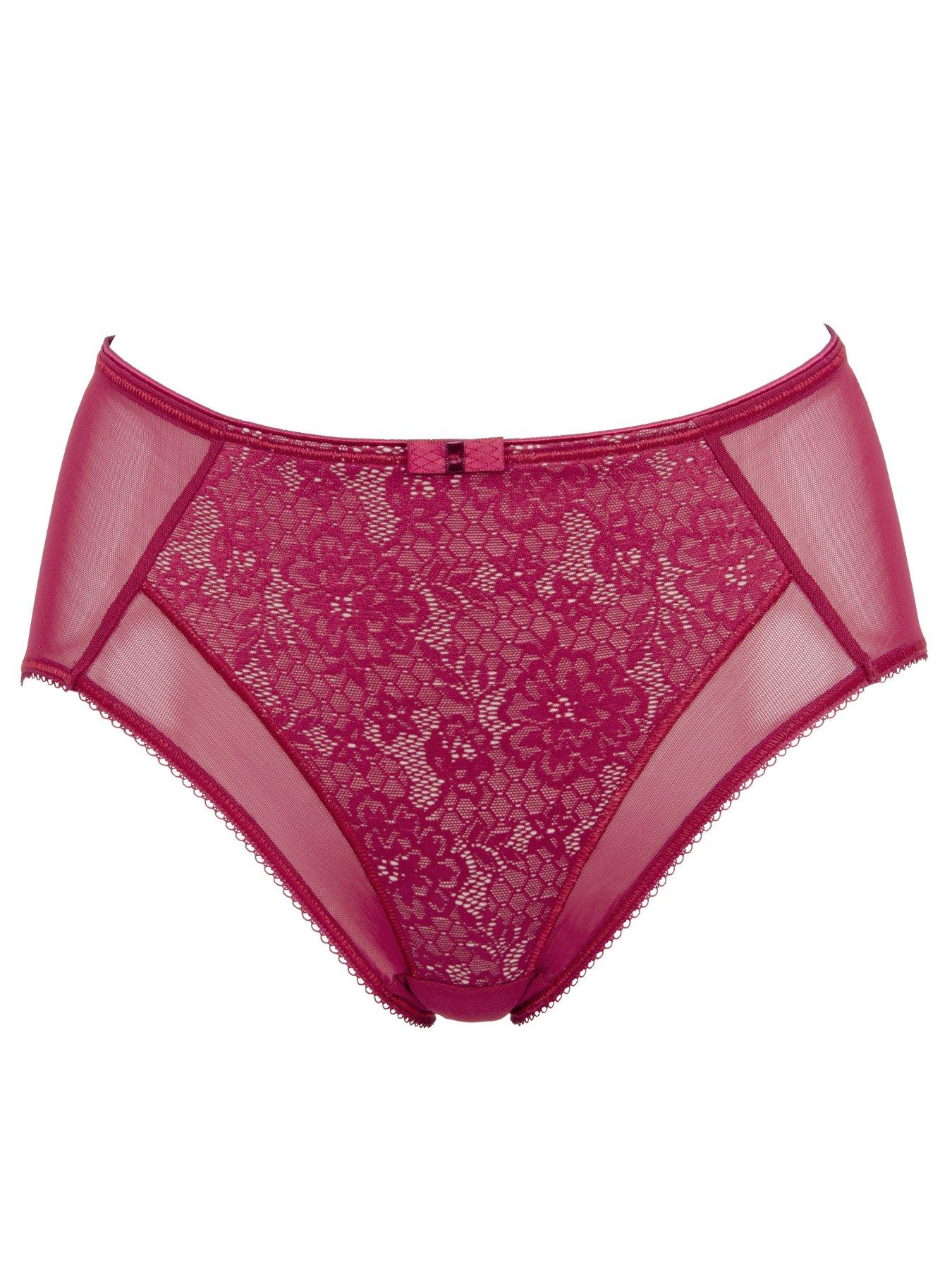 Image 3 of 3 of Berlei Deep Lace Brief - Burgundy