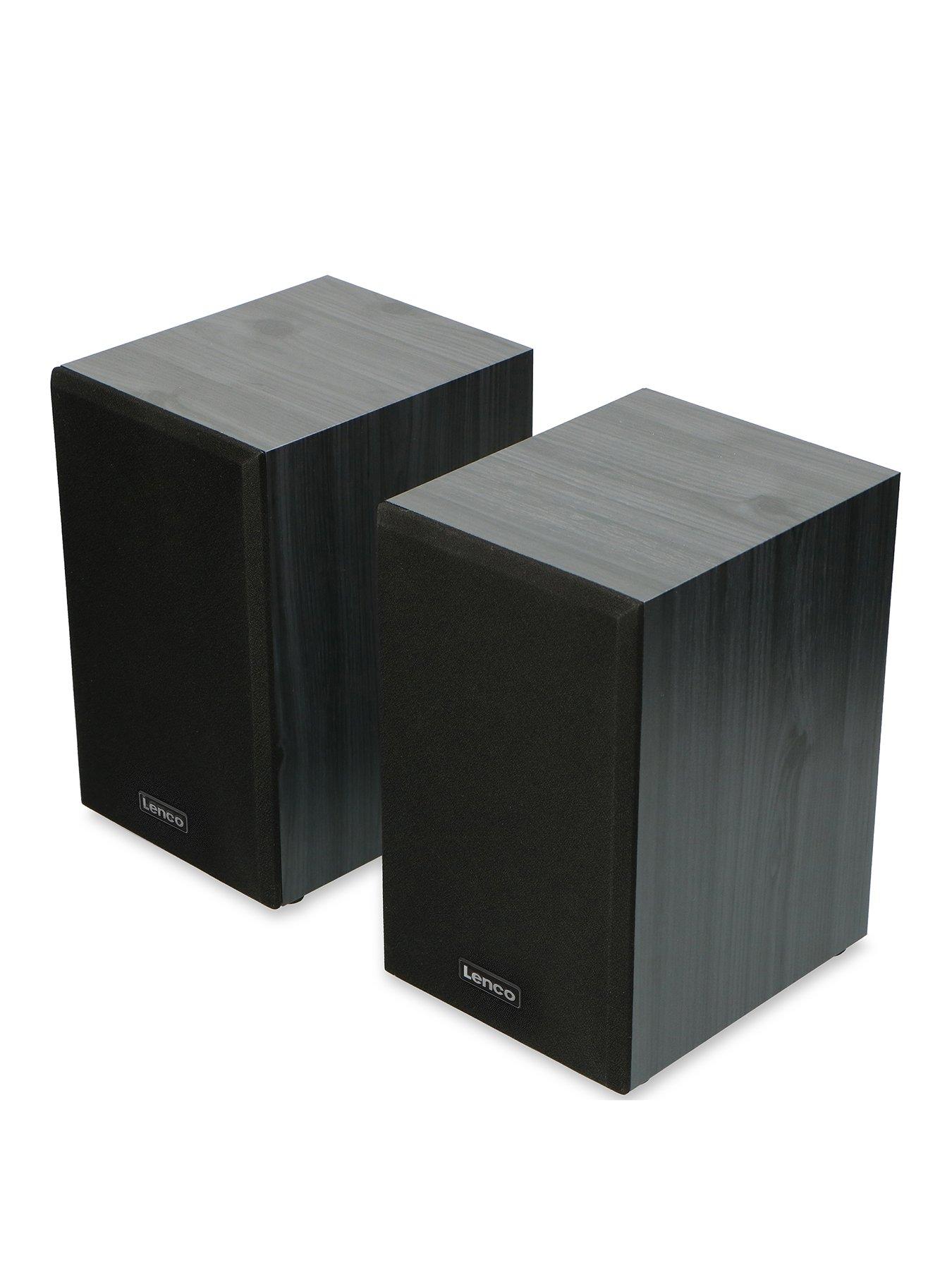  image of lenco-ls-300-black-turntable-and-hi-fi-speakers