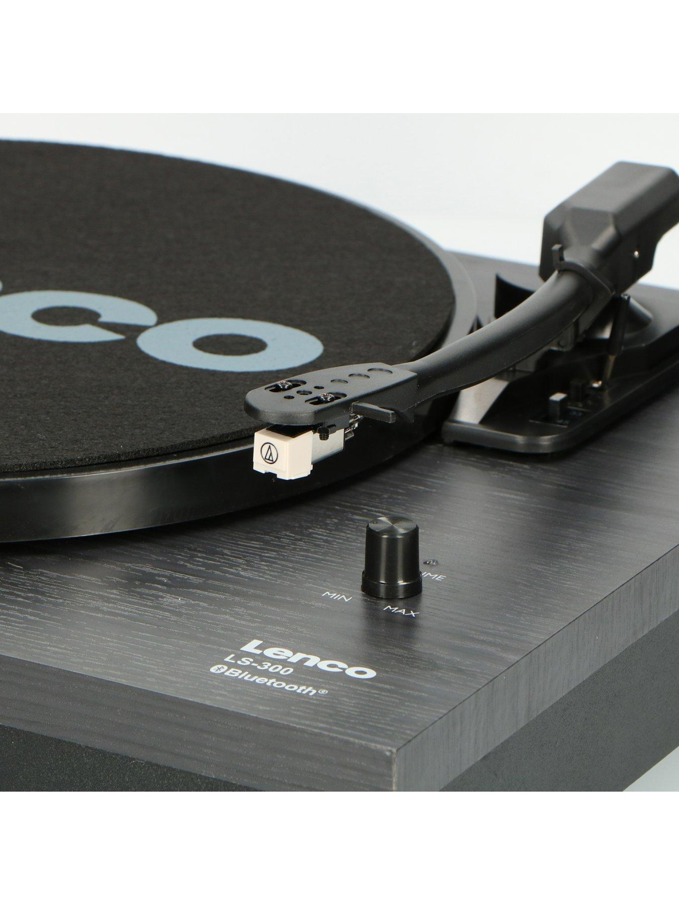  image of lenco-ls-300-black-turntable-and-hi-fi-speakers