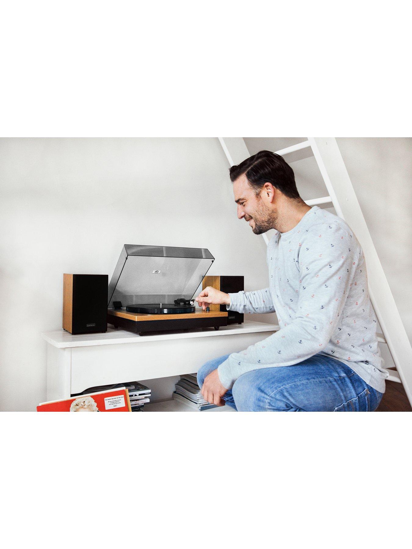 Image 7 of 7 of Lenco LS-300 Wood Turntable and HiFi Speakers