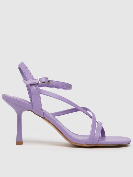 front image of schuh-sania-strippy-heel-purple