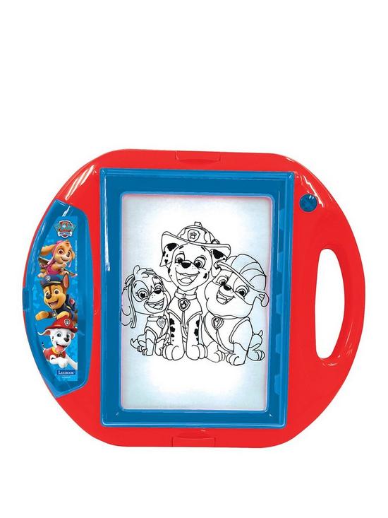 front image of paw-patrol-drawing-projector-with-templates-and-stamps