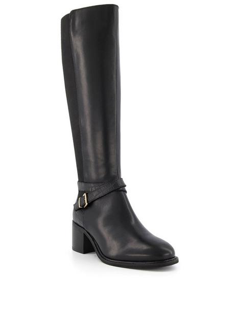 dune-london-tildings-leather-strap-detail-high-leg-boot-black