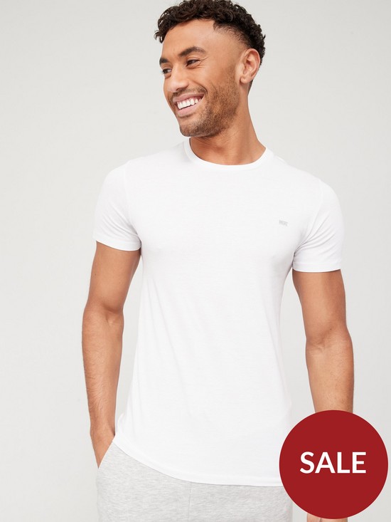 stillFront image of diesel-lounge-t-shirt-2-pack-white