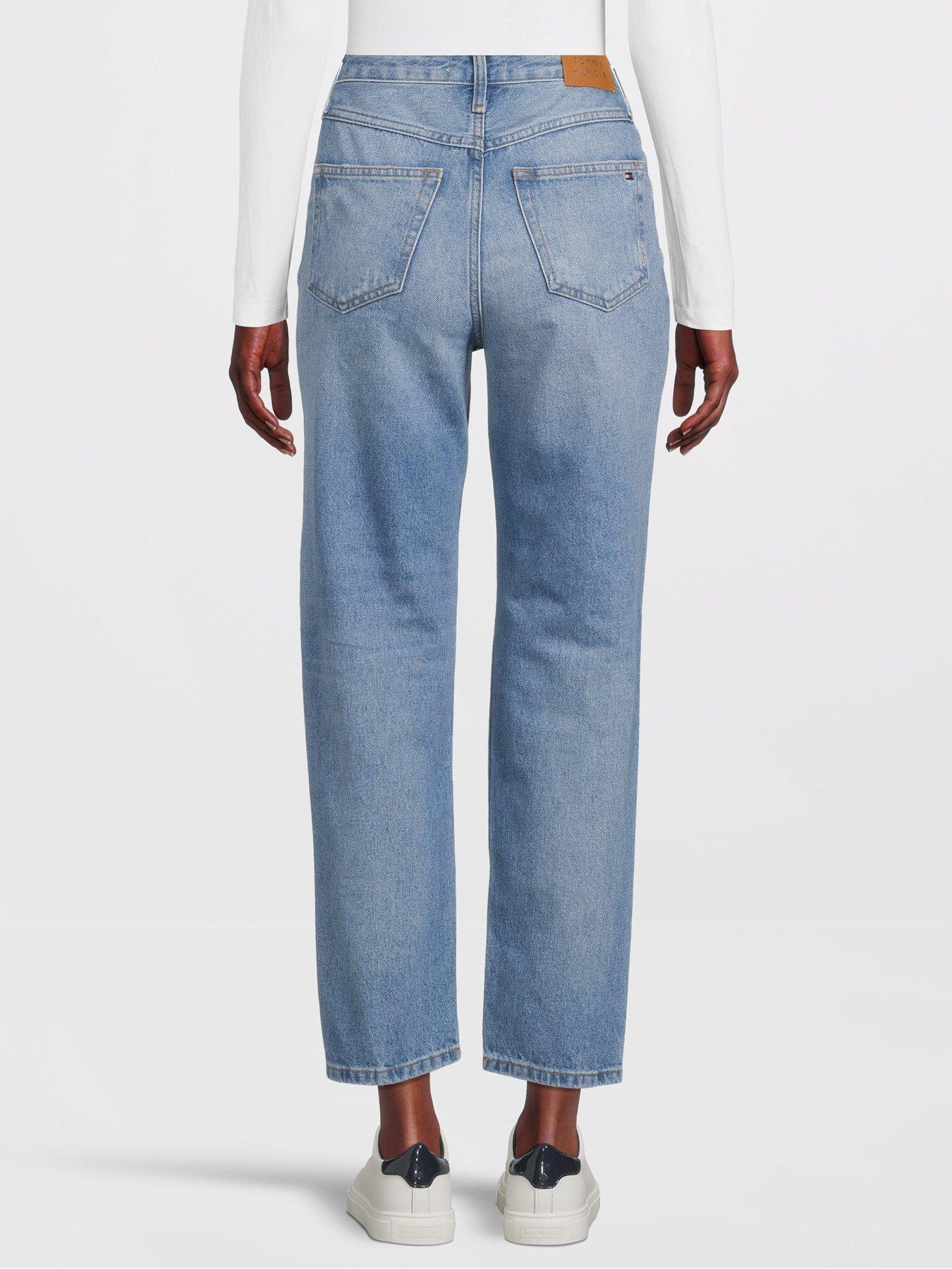  image of tommy-hilfiger-straight-leg-rip-detail-jean-blue