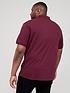  image of lyle-scott-big-amp-tall-plain-polo-shirt-burgundy