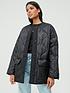  image of tommy-jeans-oversize-onion-quilt-jacket-black
