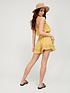  image of v-by-very-sheer-textured-tie-waist-beach-playsuit-mustard