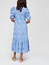  image of v-by-very-embroidered-puff-sleeve-beach-maxi-dress-blue