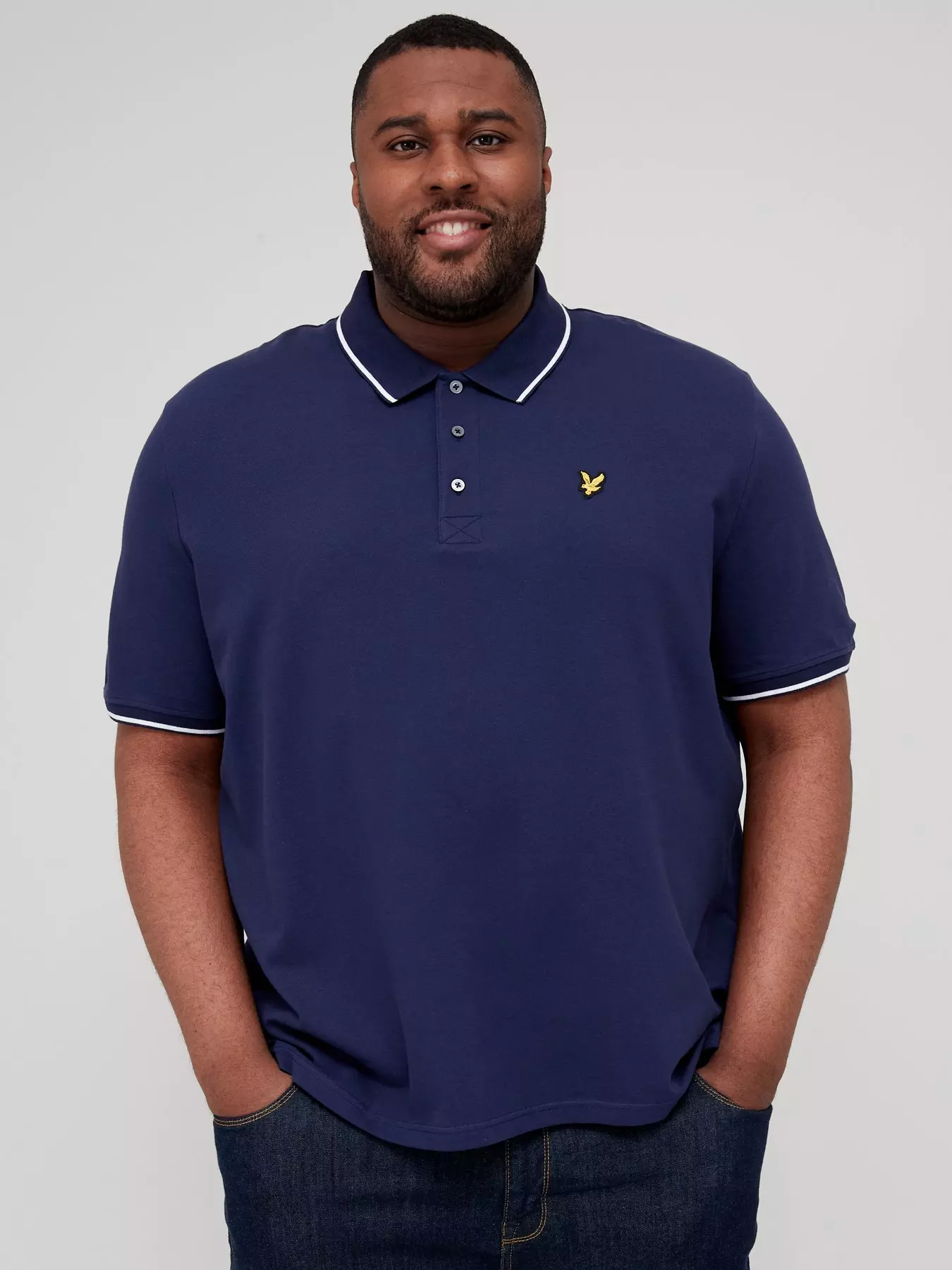 lyle and scott tipped polo