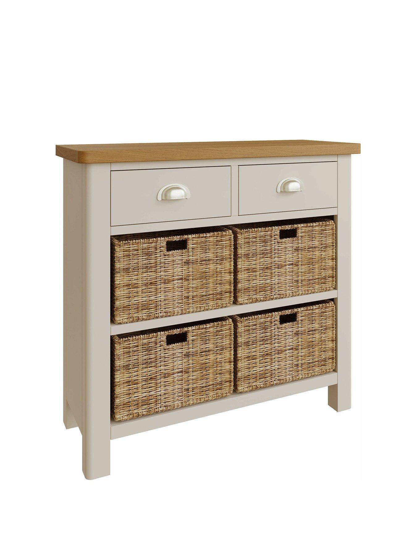 KInteriors Fontana Ready Assembled 2 Drawer, 4 Basket Sideboard
