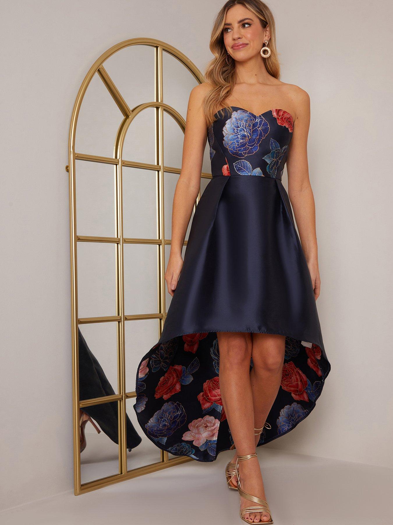 Chi Chi London Albia Dress Navy littlewoods