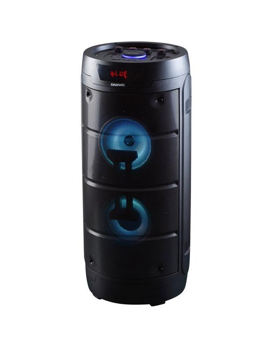 front image of daewoo-100w-bluetooth-barrel-speaker