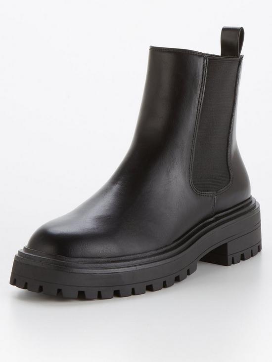 stillFront image of v-by-very-chunky-chelsea-boot-black