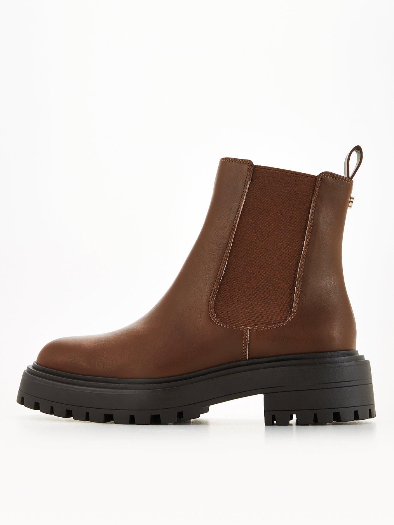 Tan chunky cheap chelsea boots