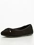 image of everyday-wide-fit-round-toe-ballerina-black