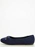  image of everyday-wide-fit-round-toe-ballerina-navy